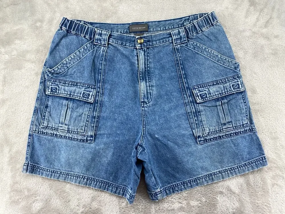 Craft & Barrow Denim Cargo Shorts Women's Size 40